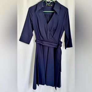 Miusol Classic Navy Wrap Dress